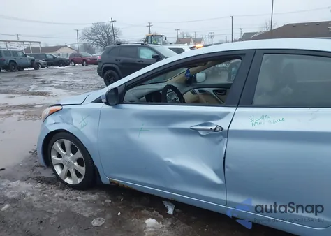 2013 Hyundai Elantra Limited from USA, damaged, VIN KMHDH4AE9DU595498